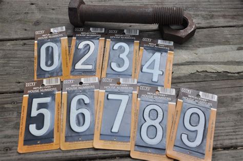 old metal house numbers|metal reflective house numbers.